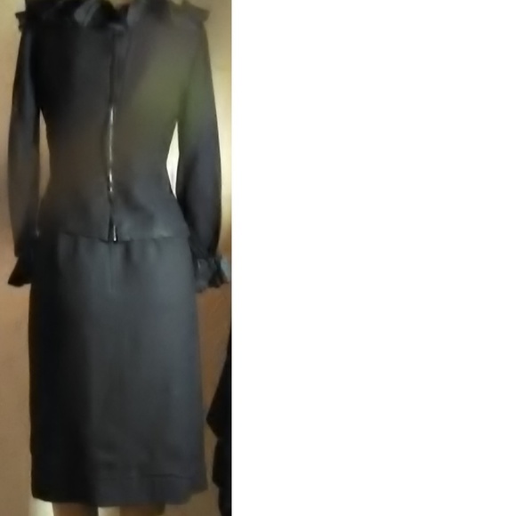 Gale Mitchell Vintage Black 2 Pc Dress Size 8 - Picture 3 of 8